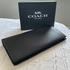 Men's COACH Leather Breast Pocket Wallet